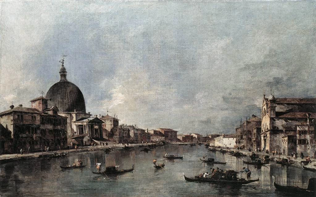 Il Canal Grande con San Simeone Piccolo e Santa Lucia - Museo Thyssen, Bornemisza, Madrid